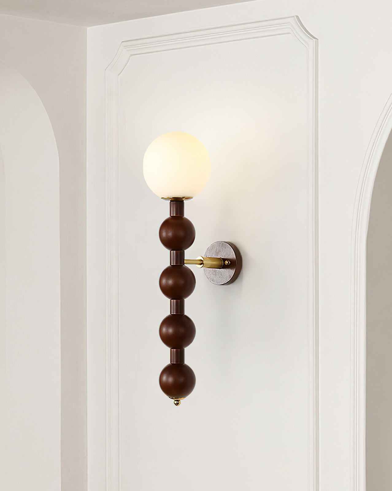Wall Lamp Gourd in Metal Wood and Glass Modern Style - Letslighting