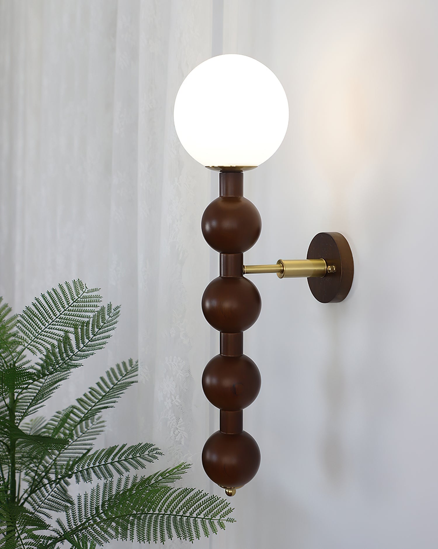 Wall Lamp Gourd in Metal Wood and Glass Modern Style - Letslighting
