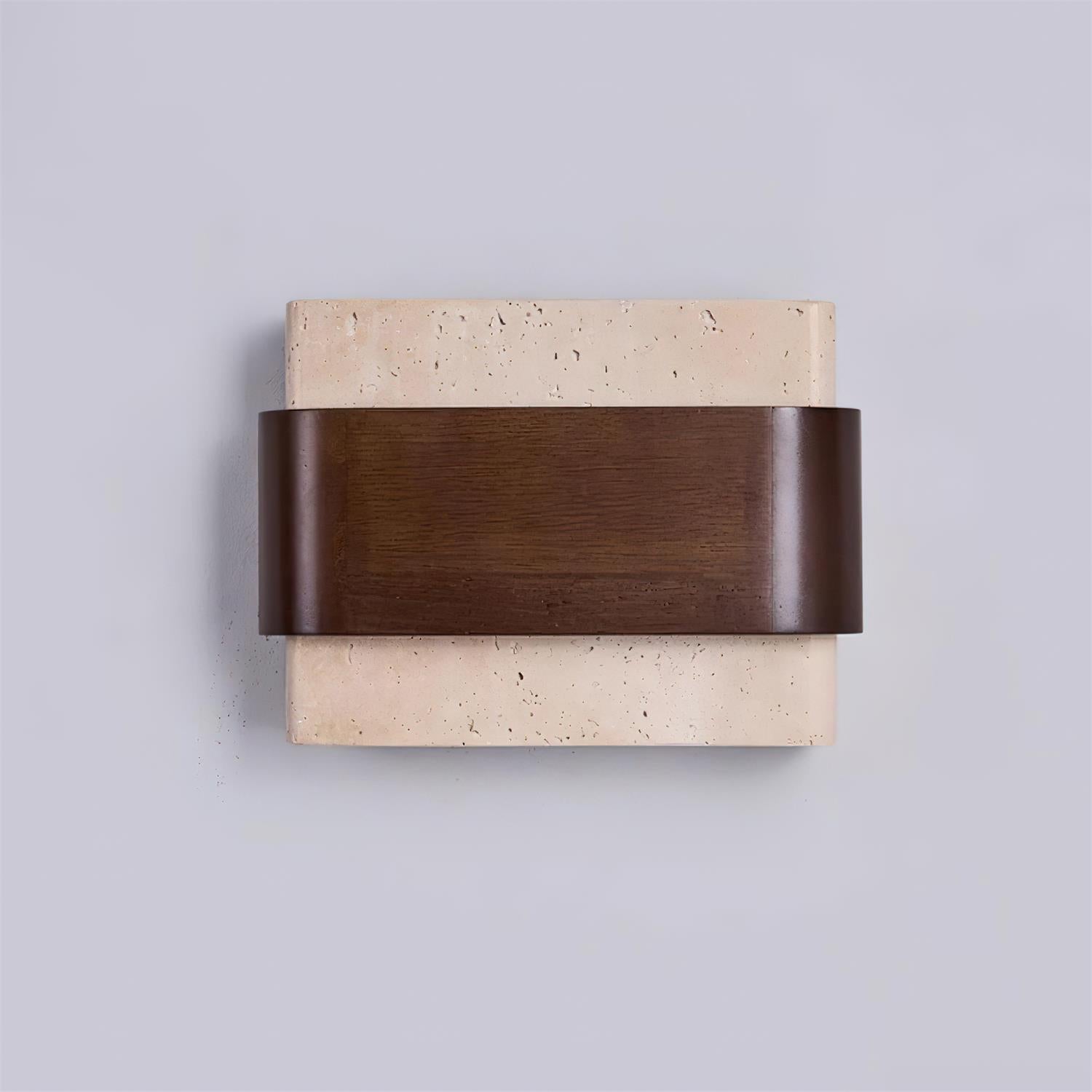 Ritta Travertine Wall Lamp Wood-finish Arc - Letslighting
