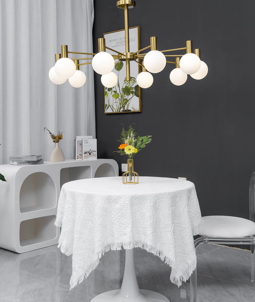 Lustra Kronleuchter Globus Glas Goldrahmen Modern-Letslighting