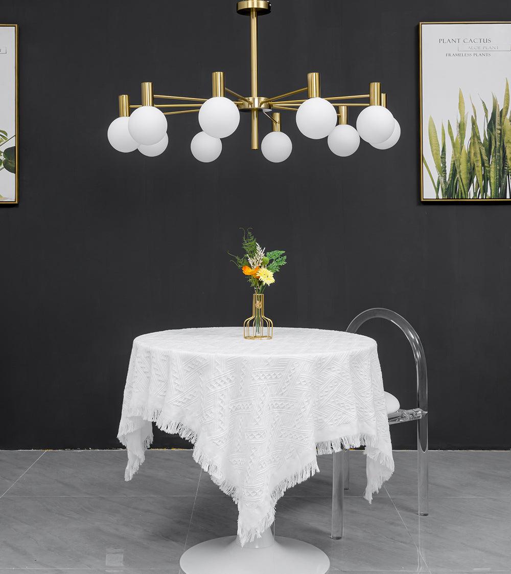 Lustra Kronleuchter Globus Glas Goldrahmen Modern-Letslighting