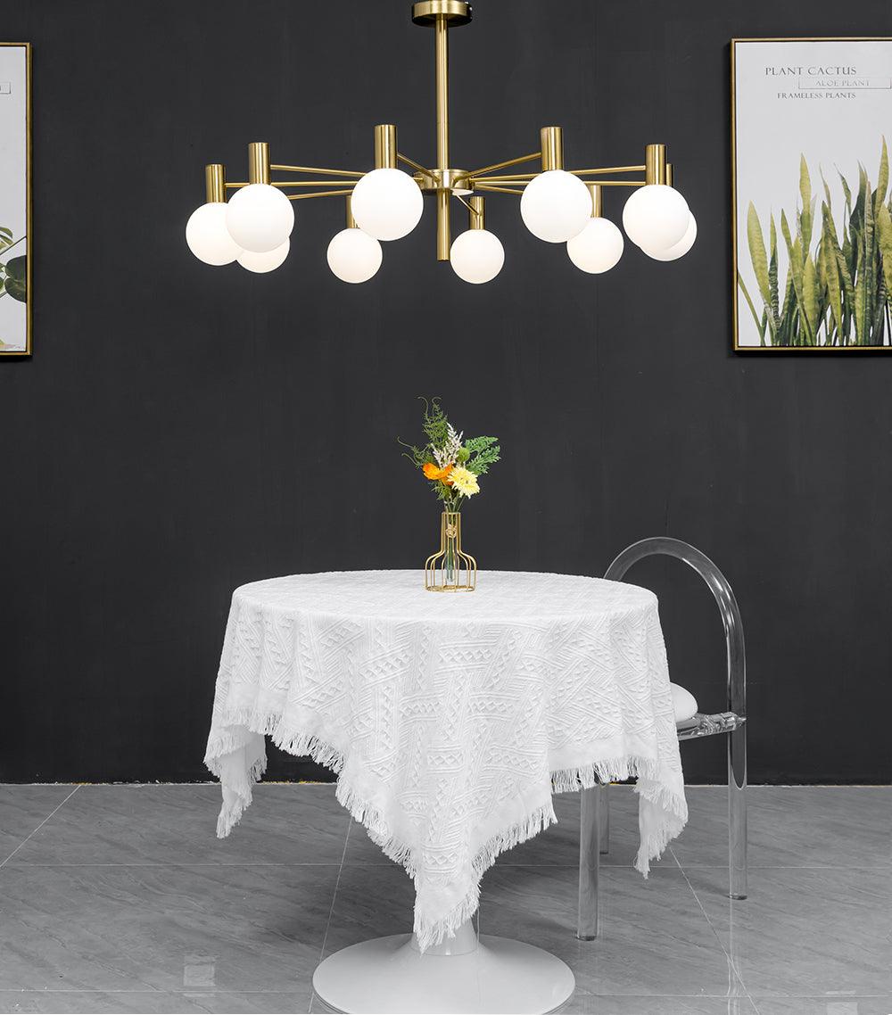 Lustra Kronleuchter Globus Glas Goldrahmen Modern-Letslighting
