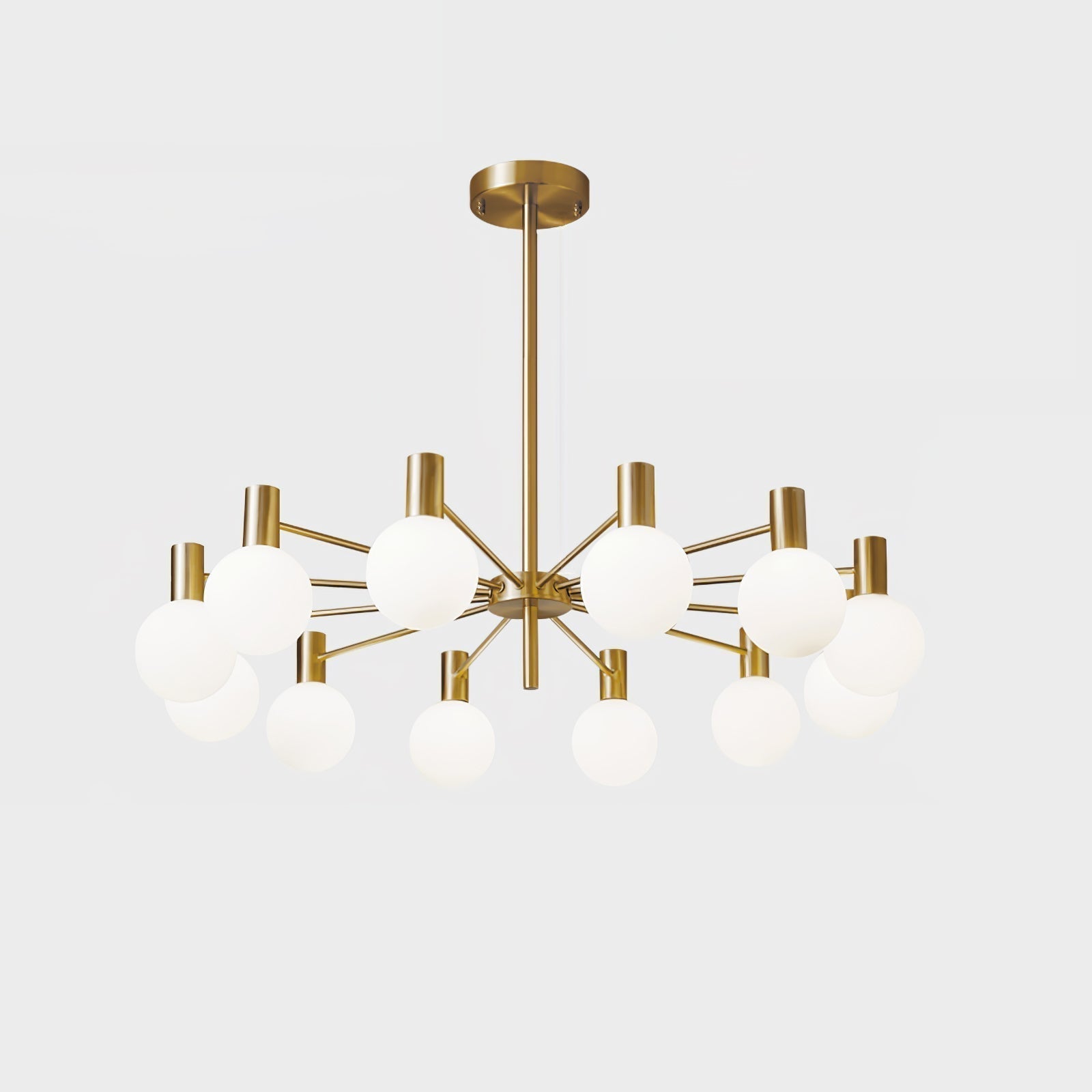 Lustra Kronleuchter Globus Glas Goldrahmen Modern-Letslighting