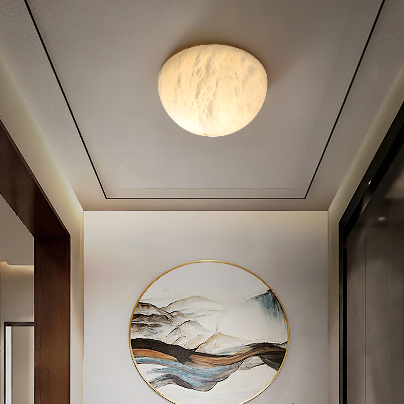 Visoliel Minimalist Alabaster Ceiling Light - Neutralighting