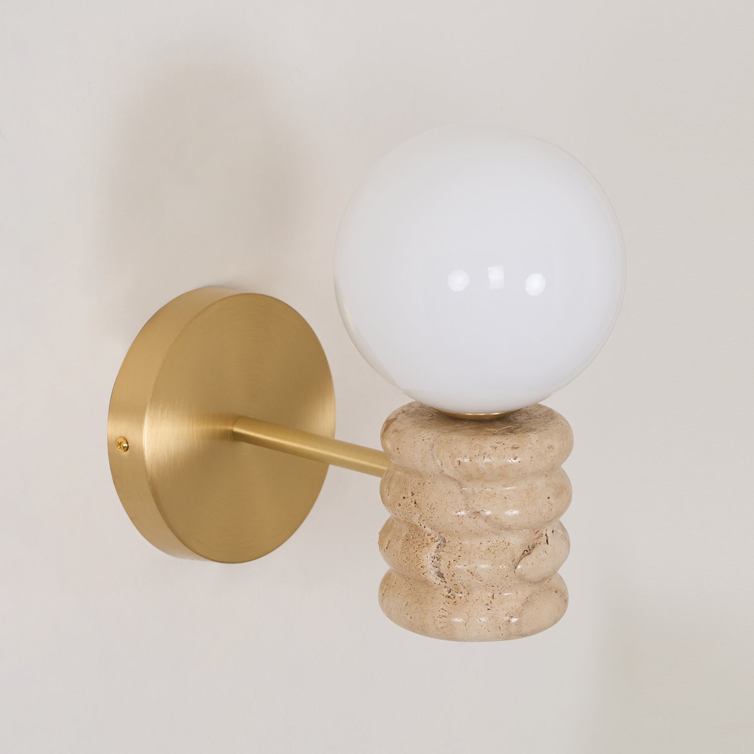 Calenne Wall Lamp Travertine - Letslighting