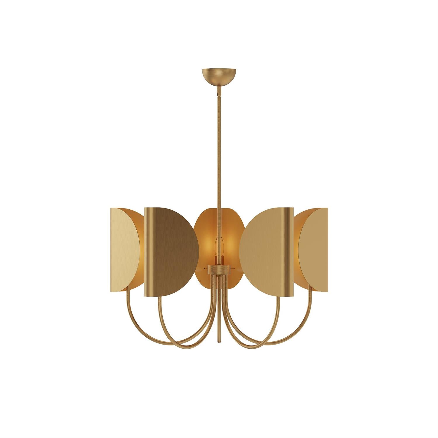 Unoryra Traditioneller Blatt Messing Stoff Kronleuchter-Letslighting