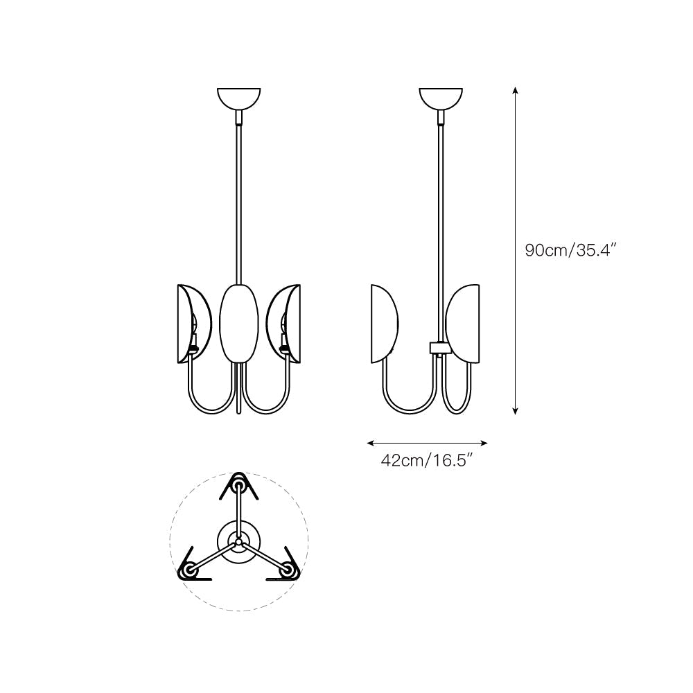 Unoryra Traditioneller Blatt Messing Stoff Kronleuchter-Letslighting