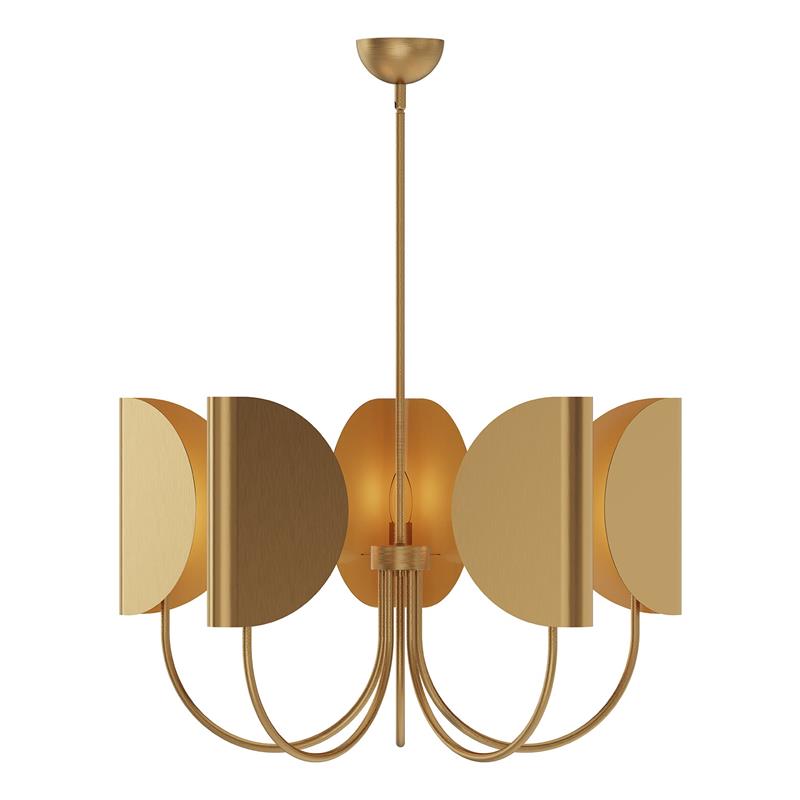 Unoryra Traditioneller Blatt Messing Stoff Kronleuchter-Letslighting