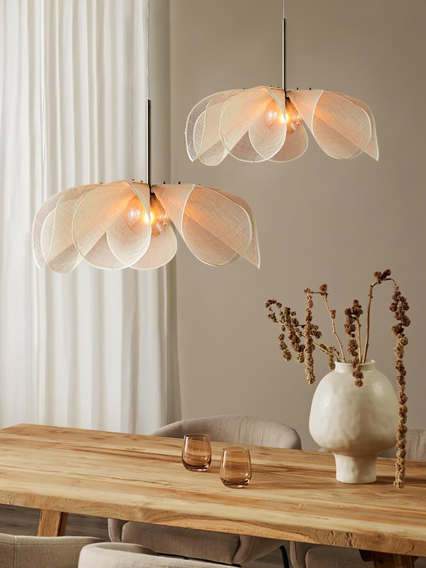 Elowe Abaca-Faser Pendelleuchte-Letslighting