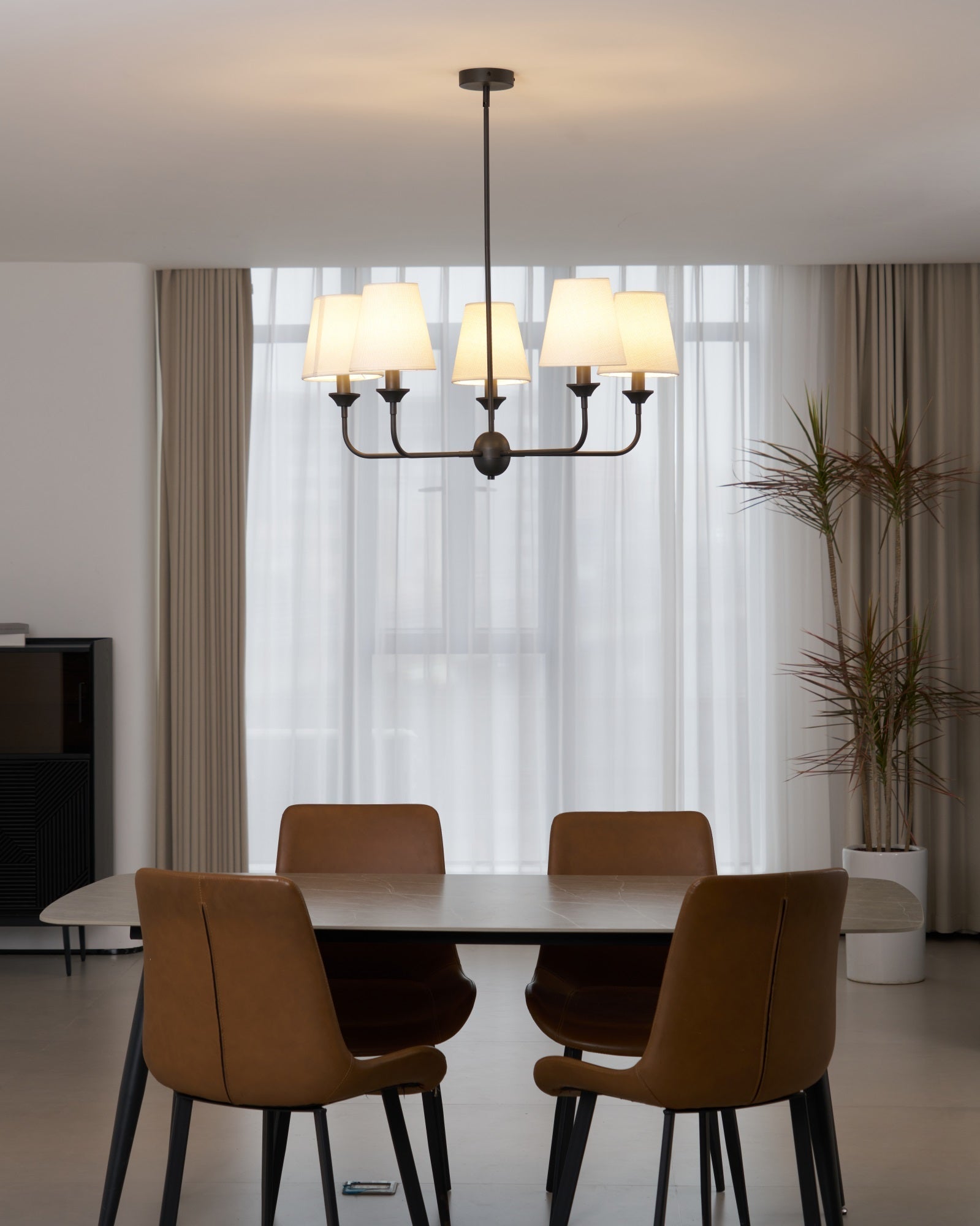 Zesorel Industrieller Vintage-Kronleuchter aus Stoff-Letslighting