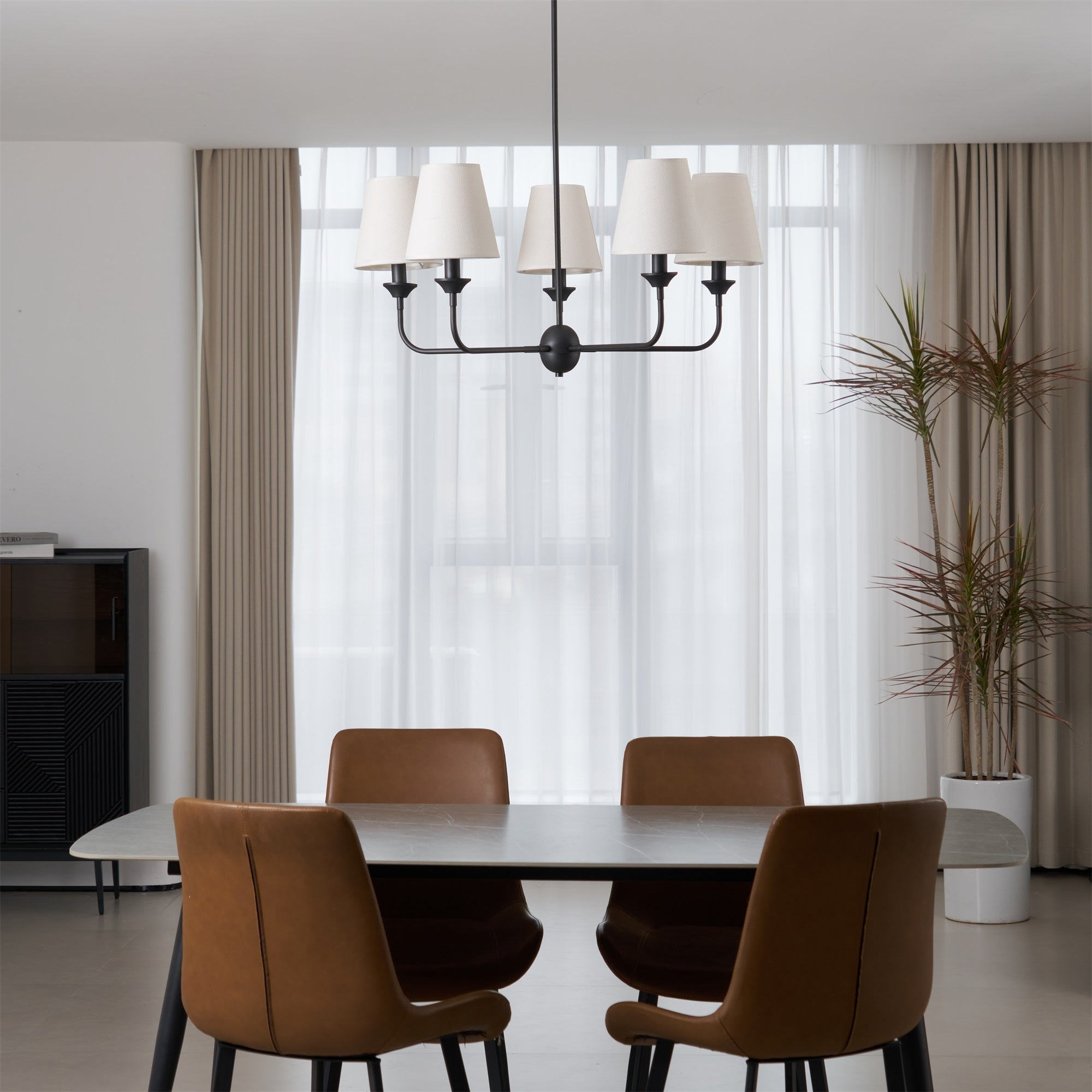 Zesorel Industrieller Vintage-Kronleuchter aus Stoff-Letslighting