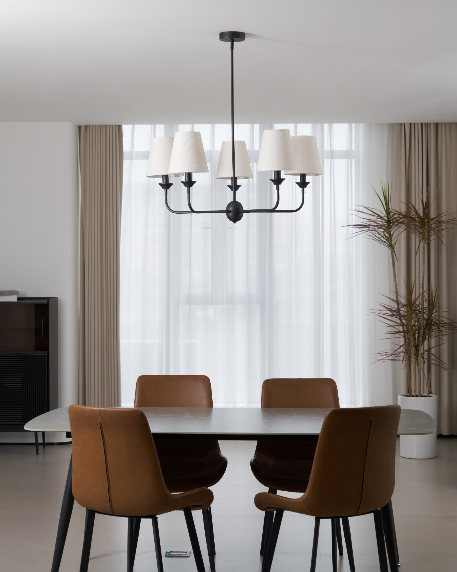 Zesorel Industrieller Vintage-Kronleuchter aus Stoff-Letslighting