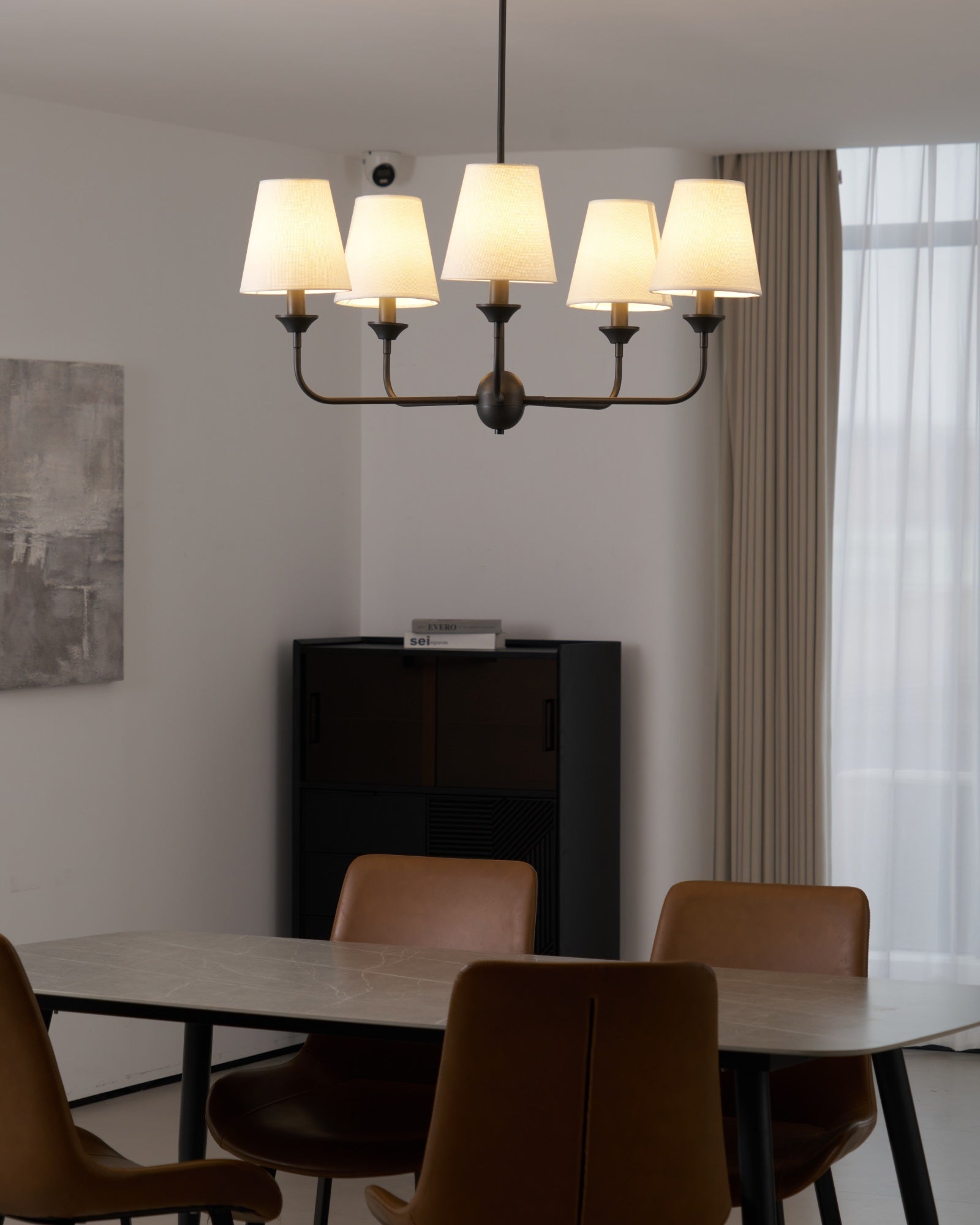 Zesorel Industrieller Vintage-Kronleuchter aus Stoff-Letslighting