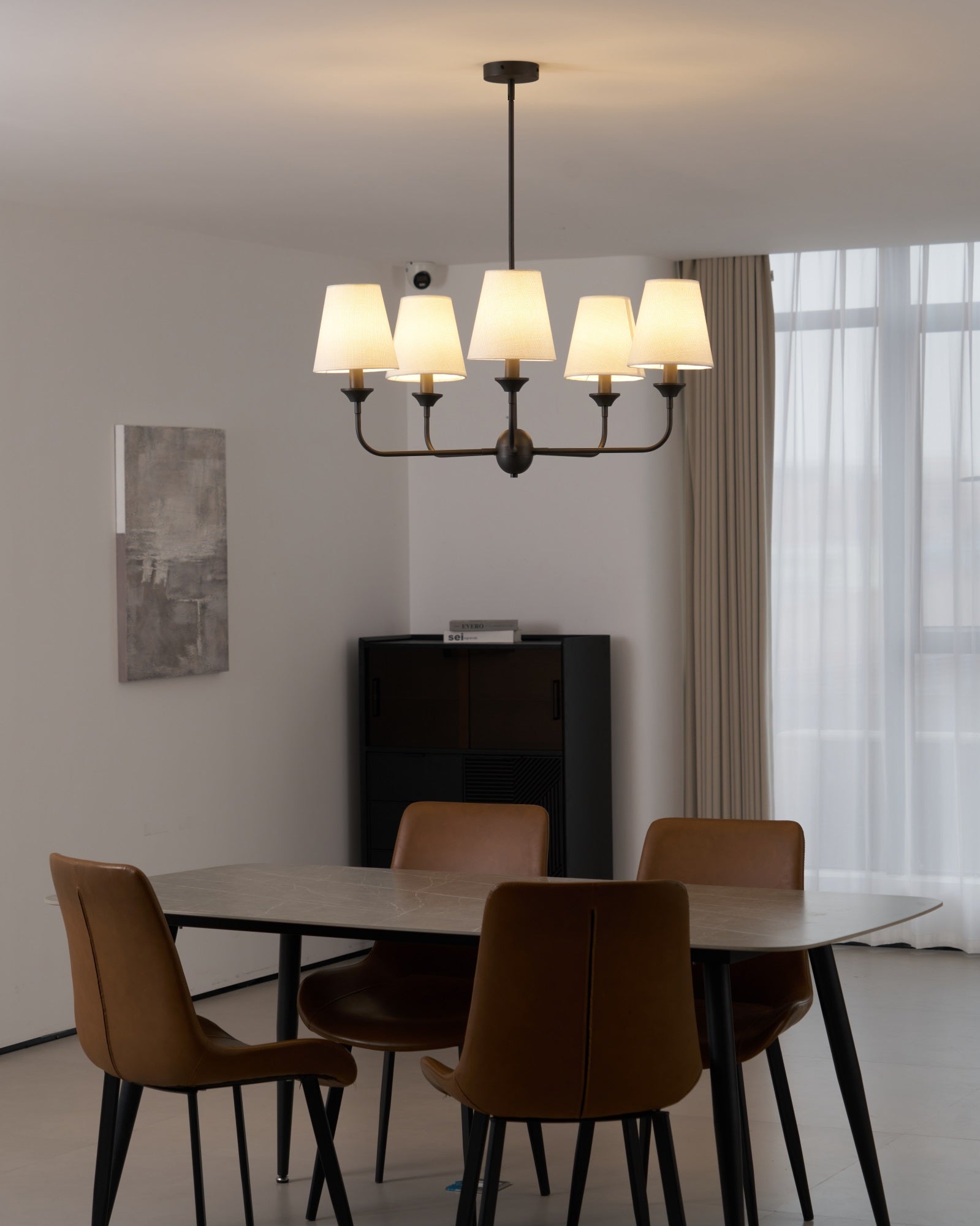 Zesorel Industrieller Vintage-Kronleuchter aus Stoff-Letslighting