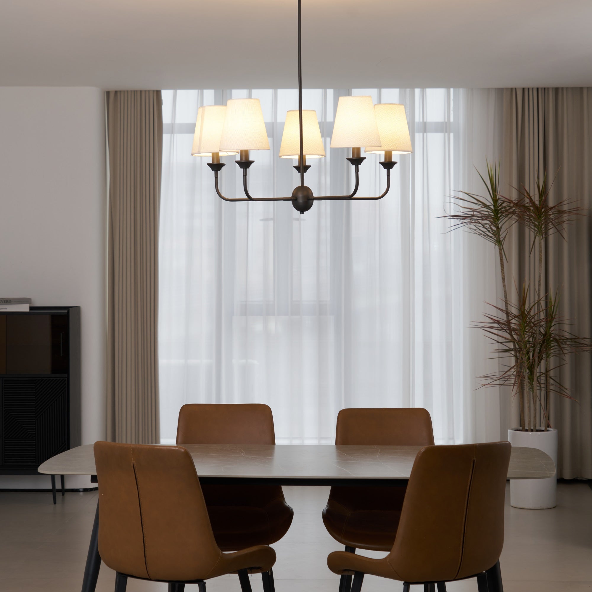 Zesorel Industrieller Vintage-Kronleuchter aus Stoff-Letslighting
