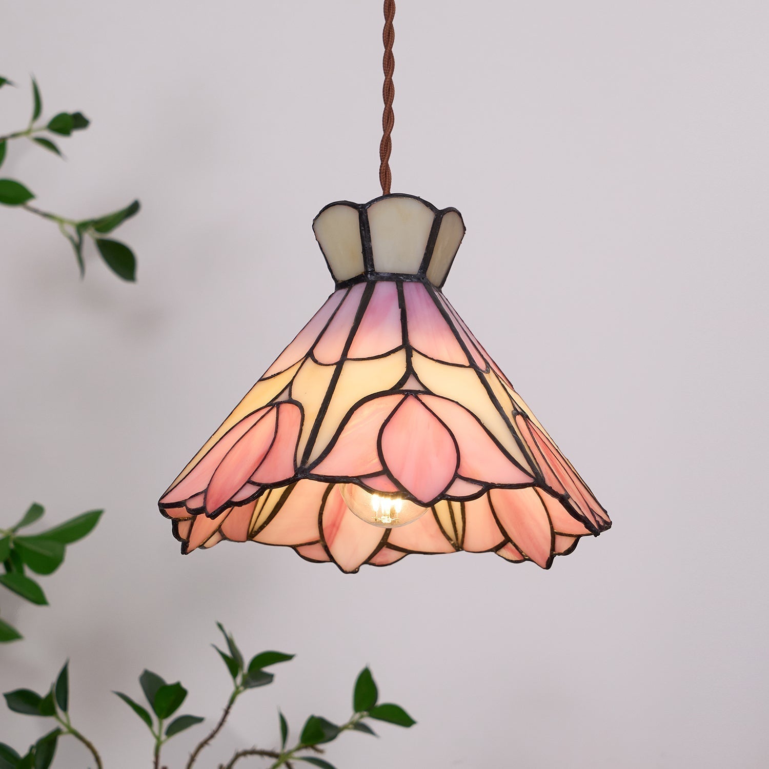 Rose Pendelleuchte Glas