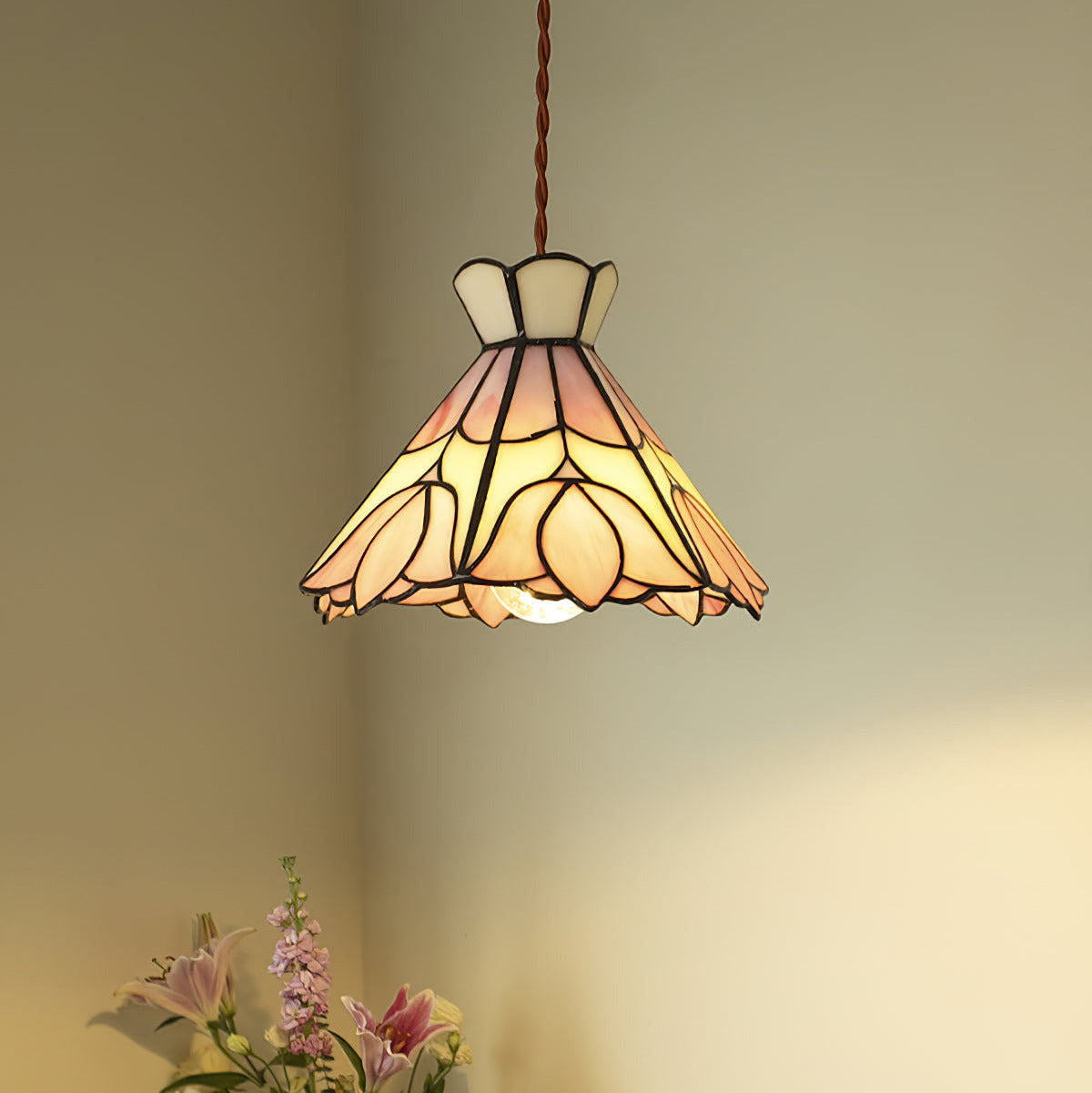 Rose Pendelleuchte Glas