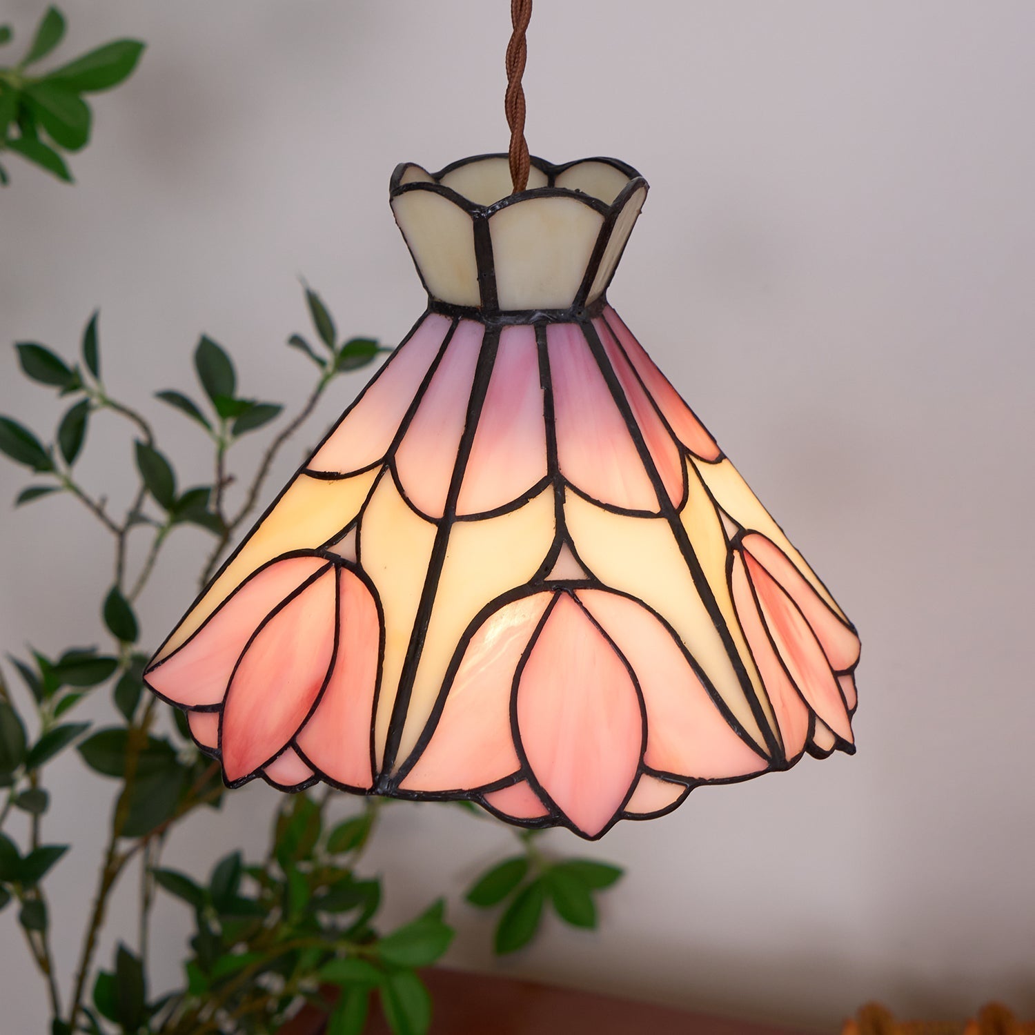 Rose Pendelleuchte Glas