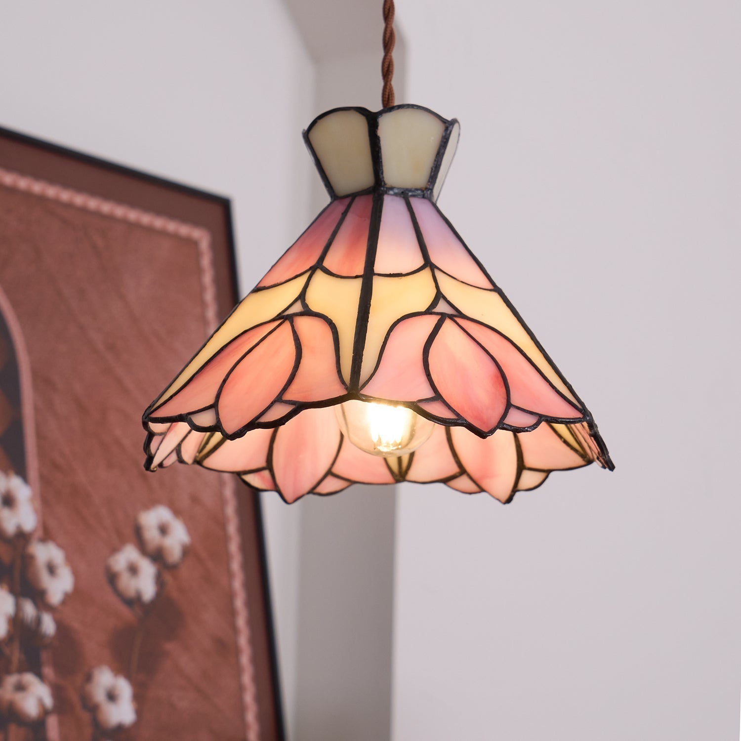 Rose Pendelleuchte Glas