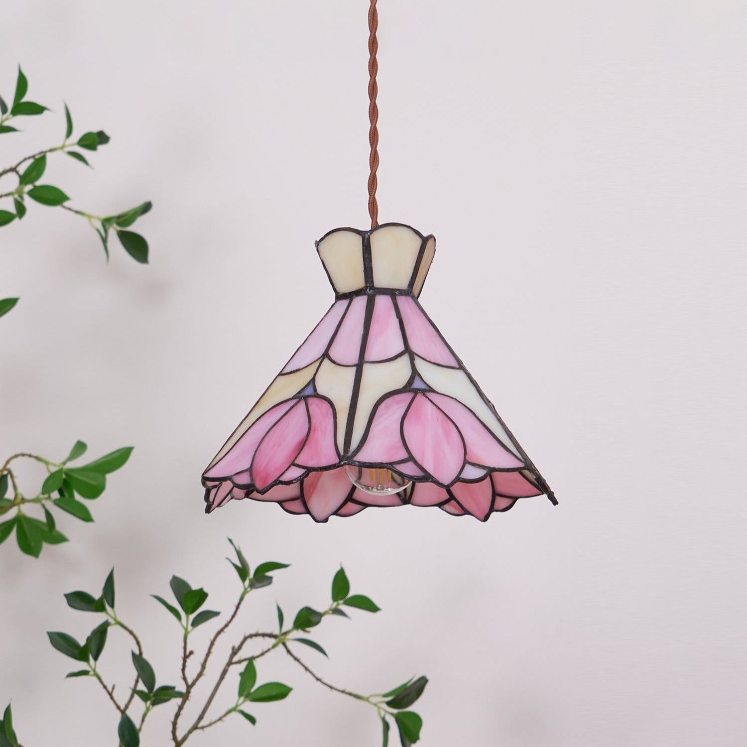 Rose Pendelleuchte Glas