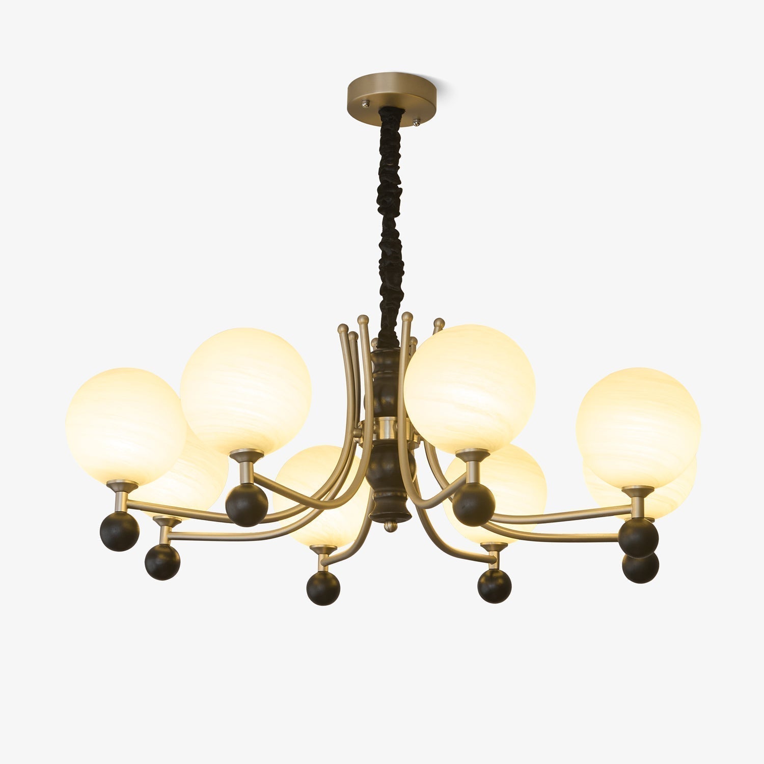 Serenus Traditioneller Kugel-Holz-Kronleuchter-Letslighting