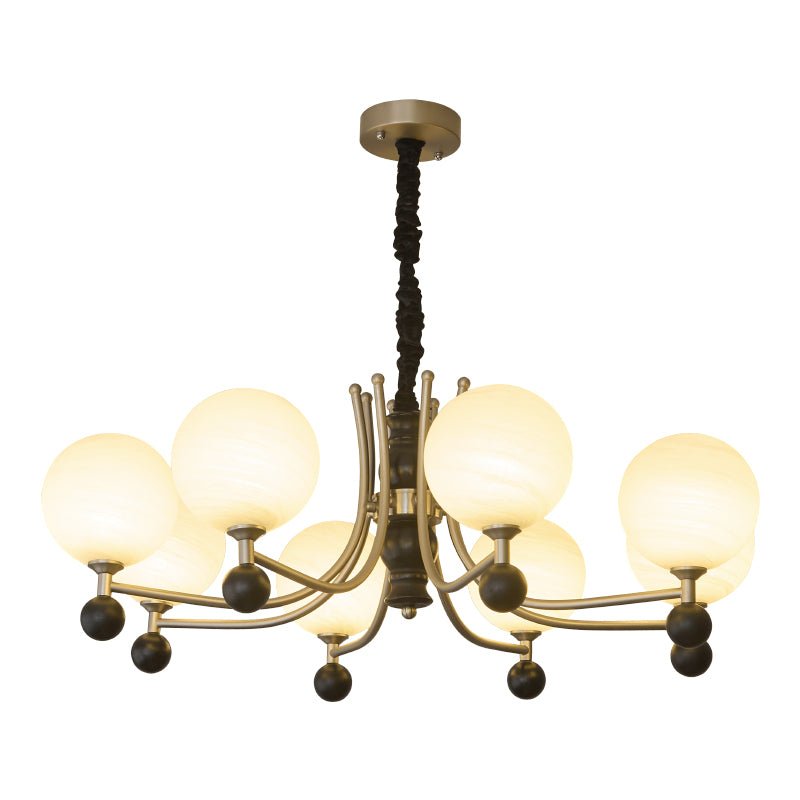 Serenus Traditioneller Kugel-Holz-Kronleuchter-Letslighting
