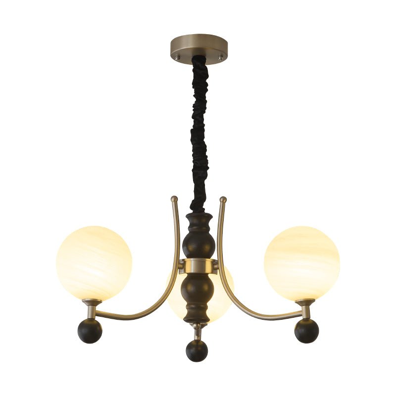 Serenus Traditioneller Kugel-Holz-Kronleuchter-Letslighting