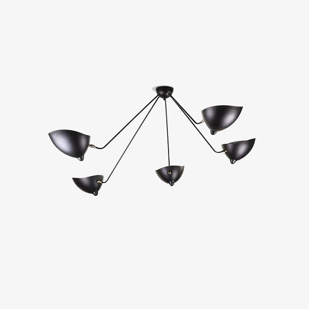 Solara Deckenleuchte dreiarmig schwarz skulptural-Letslighting