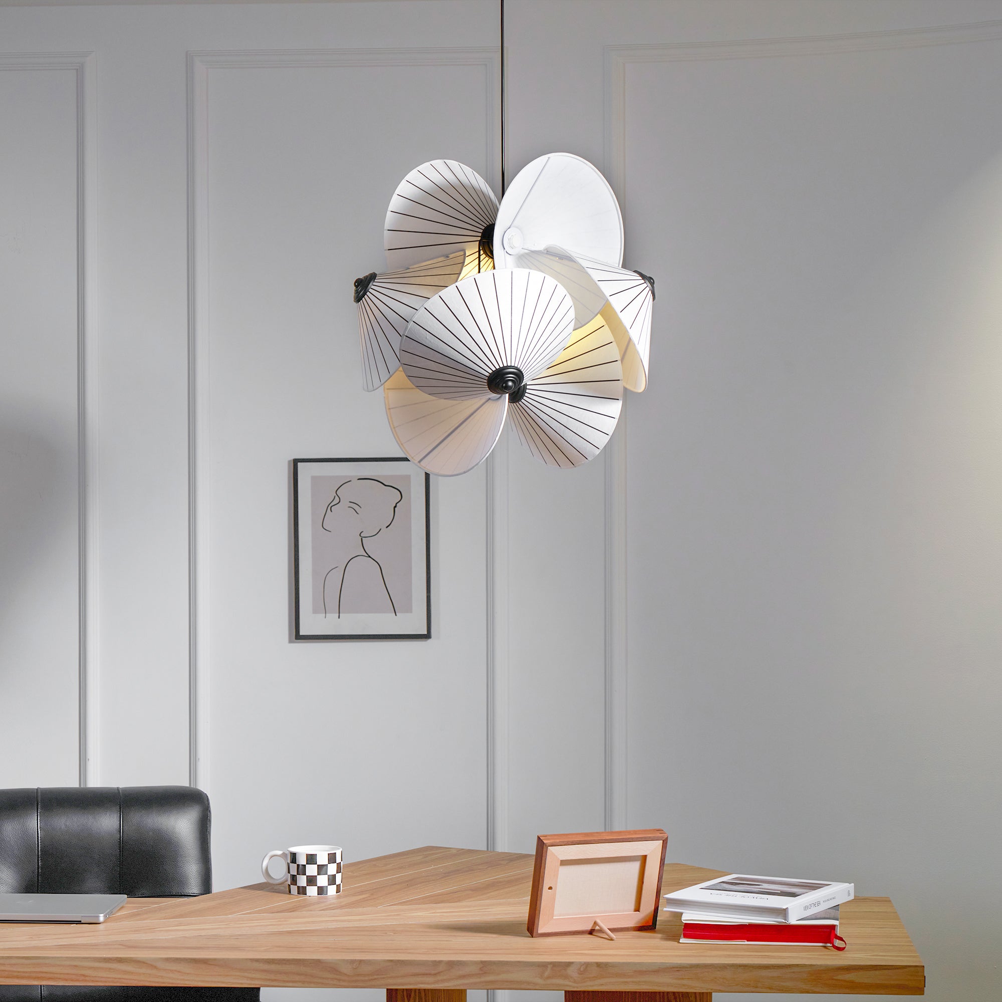 Zerinarae Blumenstoff Pendelleuchte-Letslighting