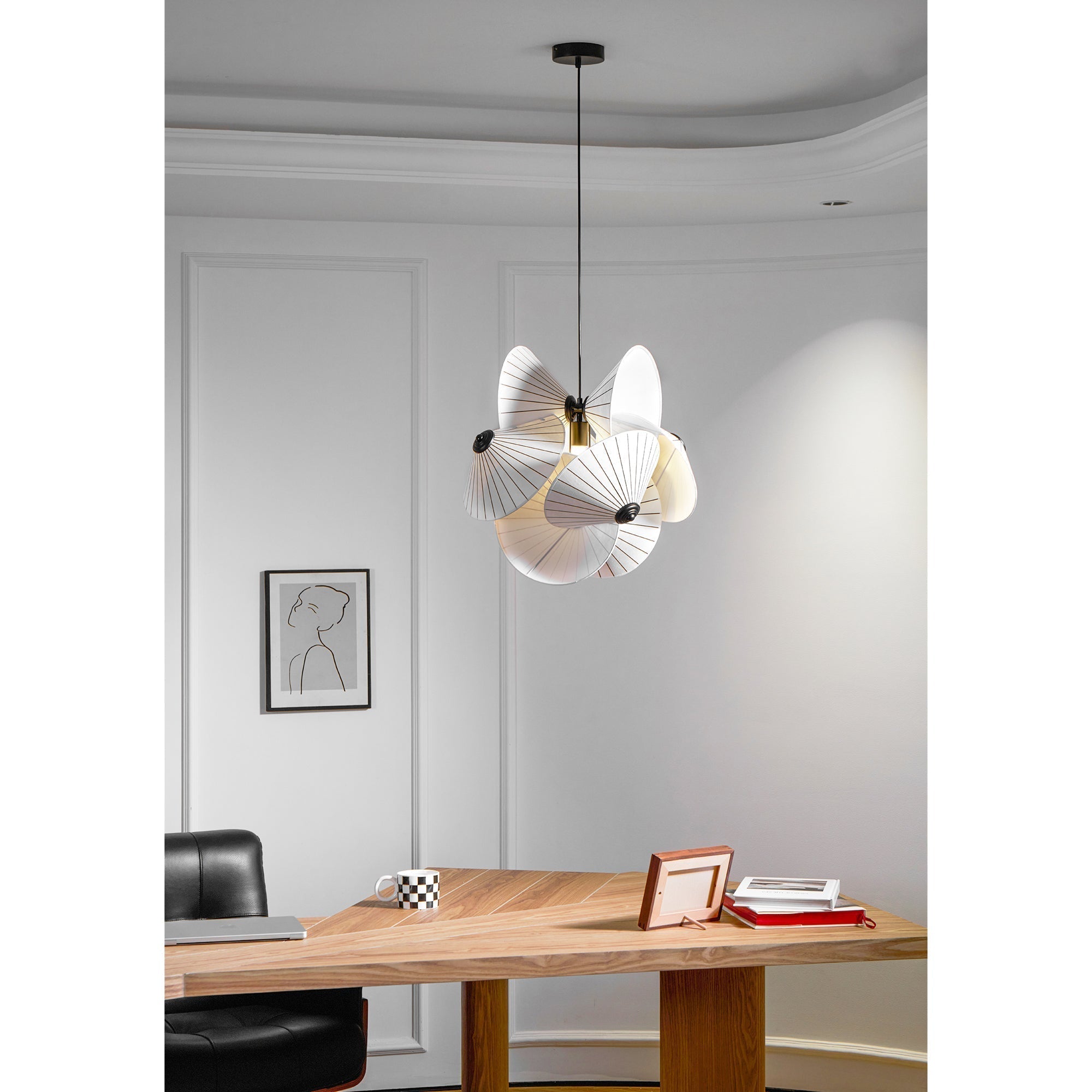 Zerinarae Blumenstoff Pendelleuchte-Letslighting
