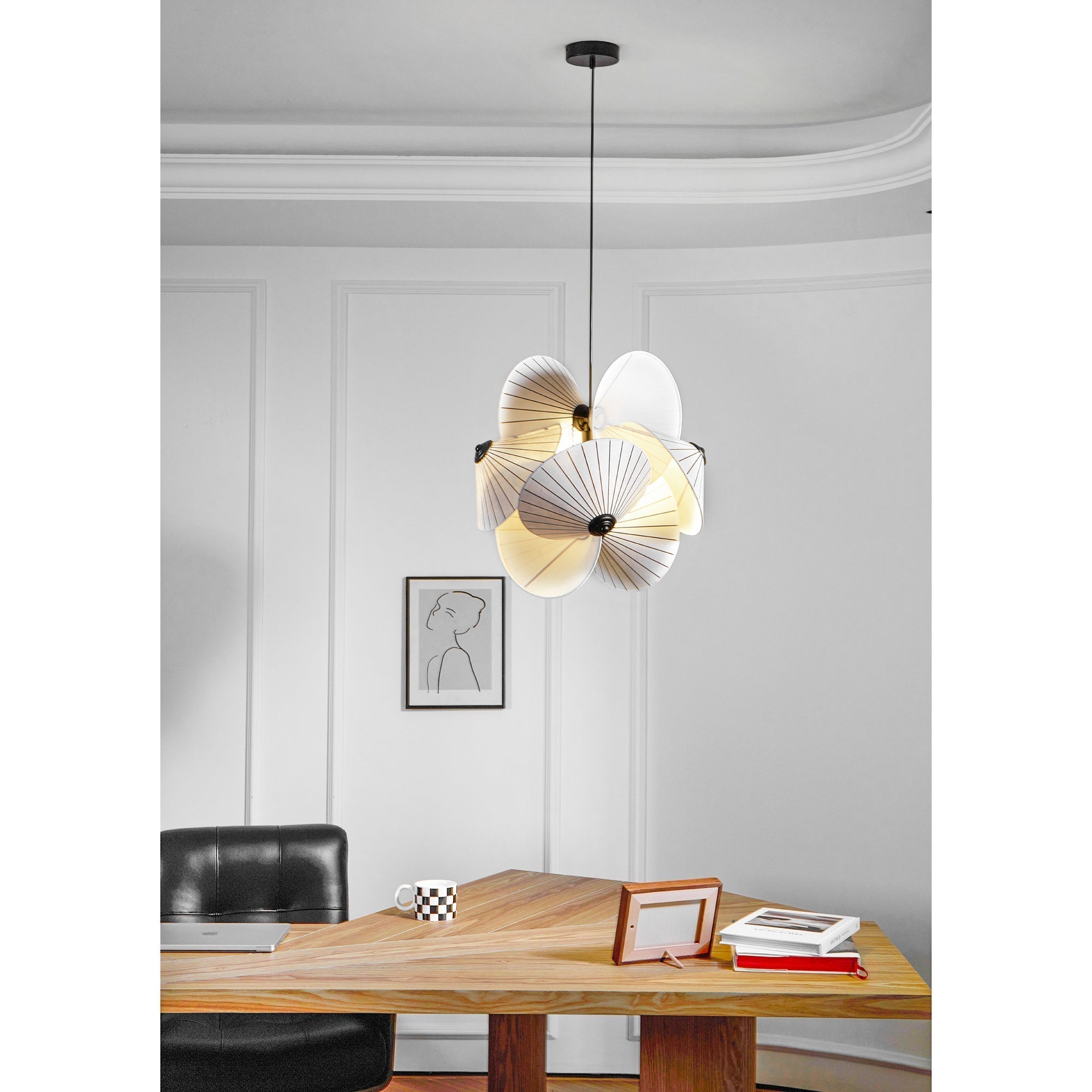 Zerinarae Blumenstoff Pendelleuchte-Letslighting