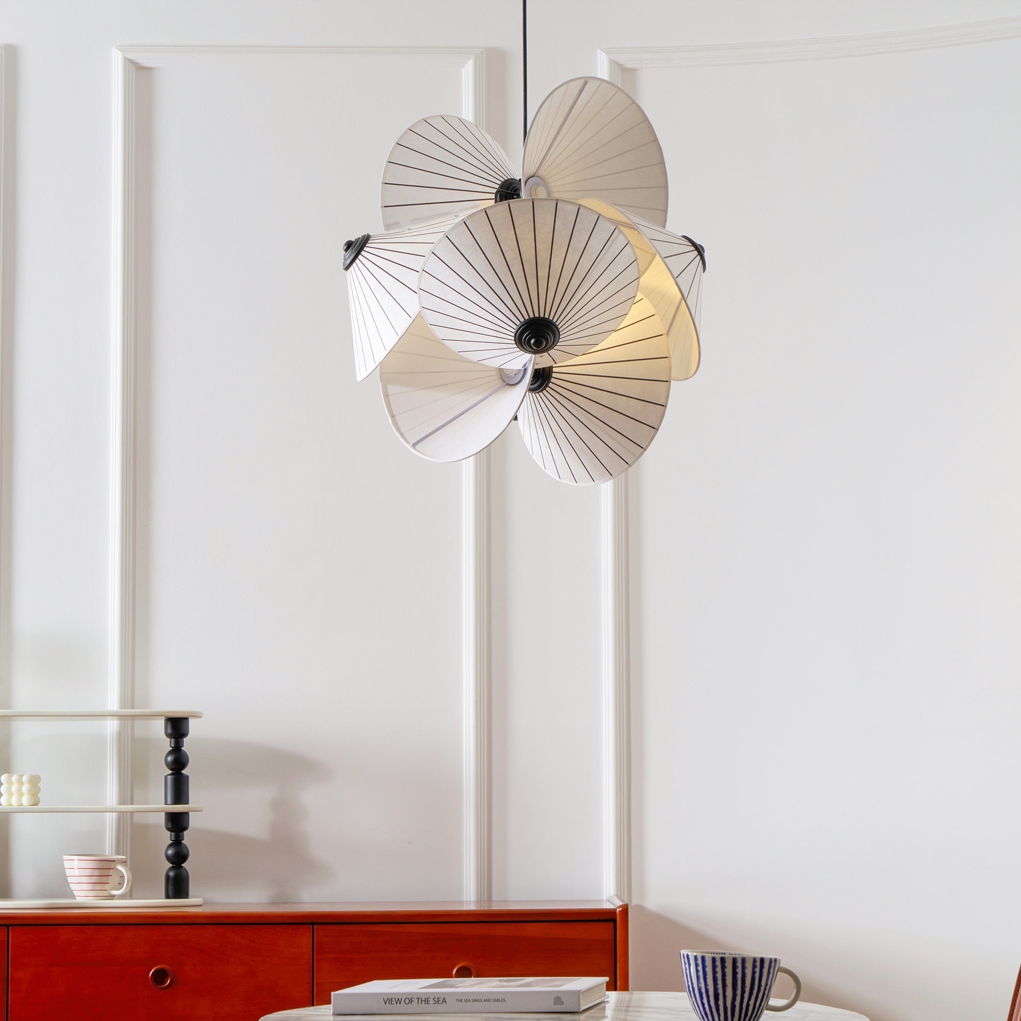 Zerinarae Blumenstoff Pendelleuchte-Letslighting
