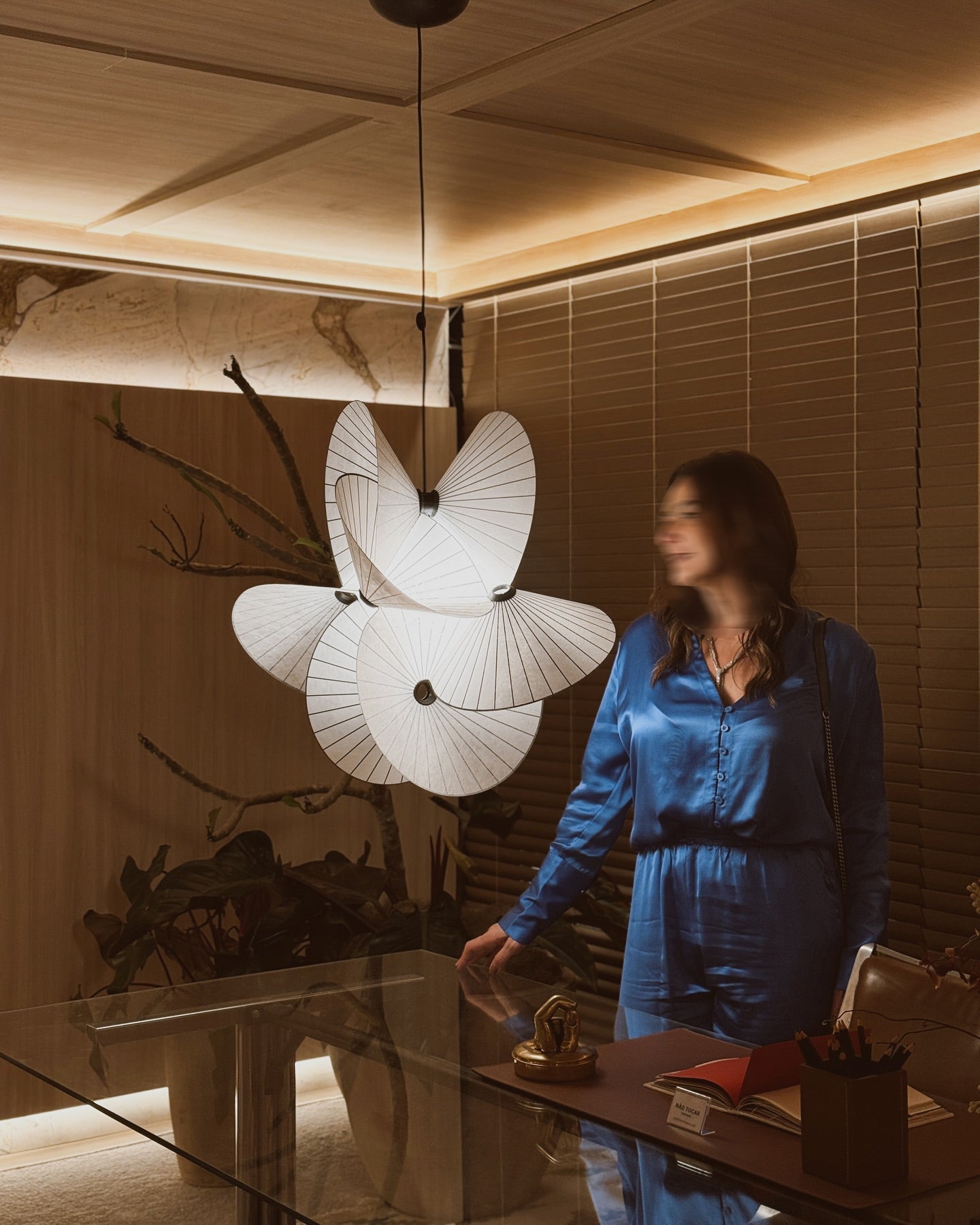 Zerinarae Blumenstoff Pendelleuchte-Letslighting