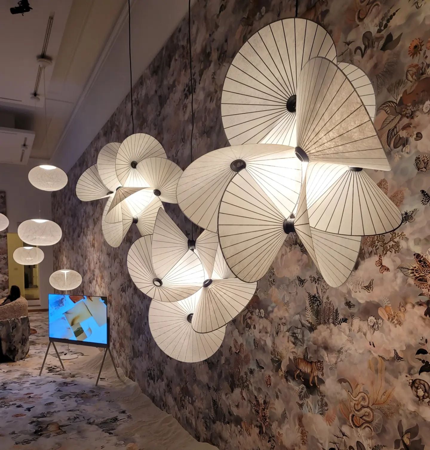 Zerinarae Blumenstoff Pendelleuchte-Letslighting