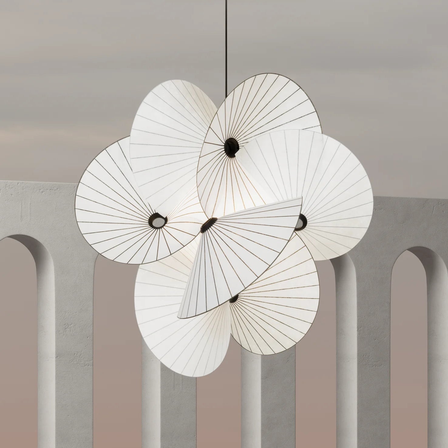 Zerinarae Blumenstoff Pendelleuchte-Letslighting
