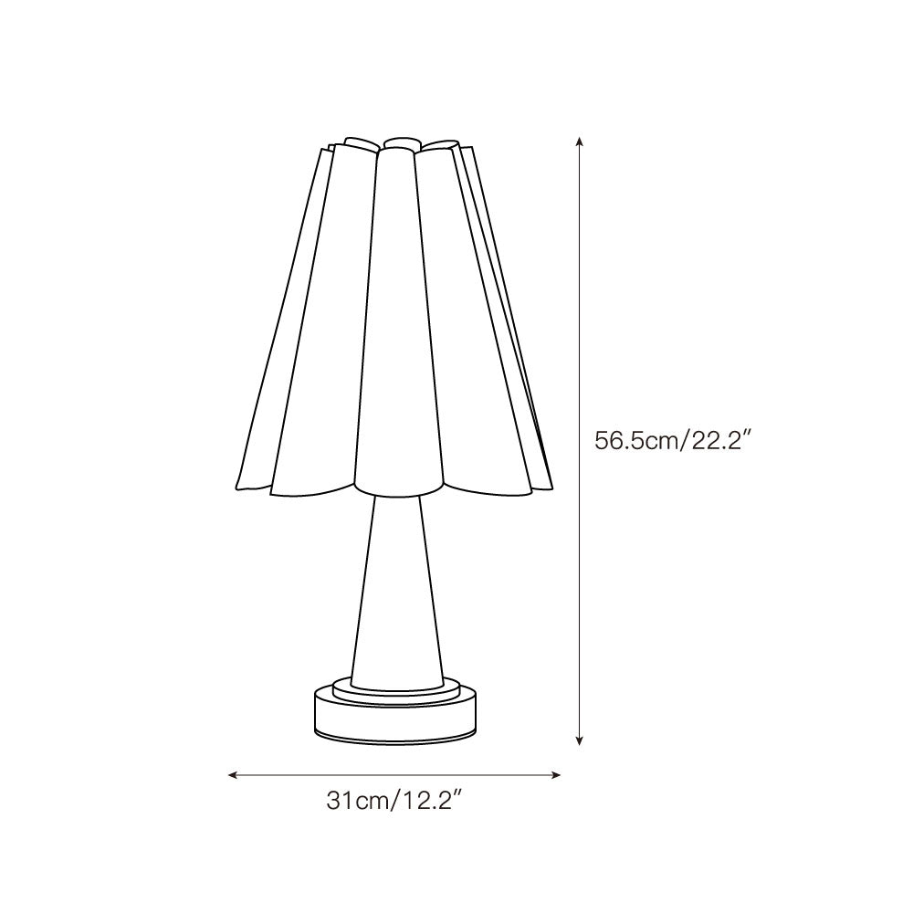 Shadon Marble Pleated Table Lamp - Letslighting