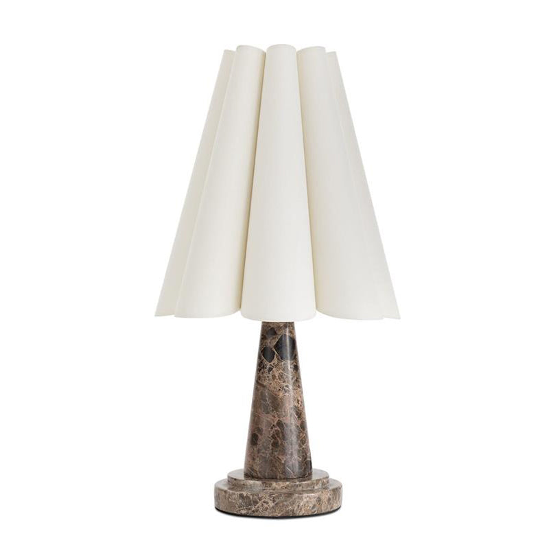 Shadon Marble Pleated Table Lamp - Letslighting