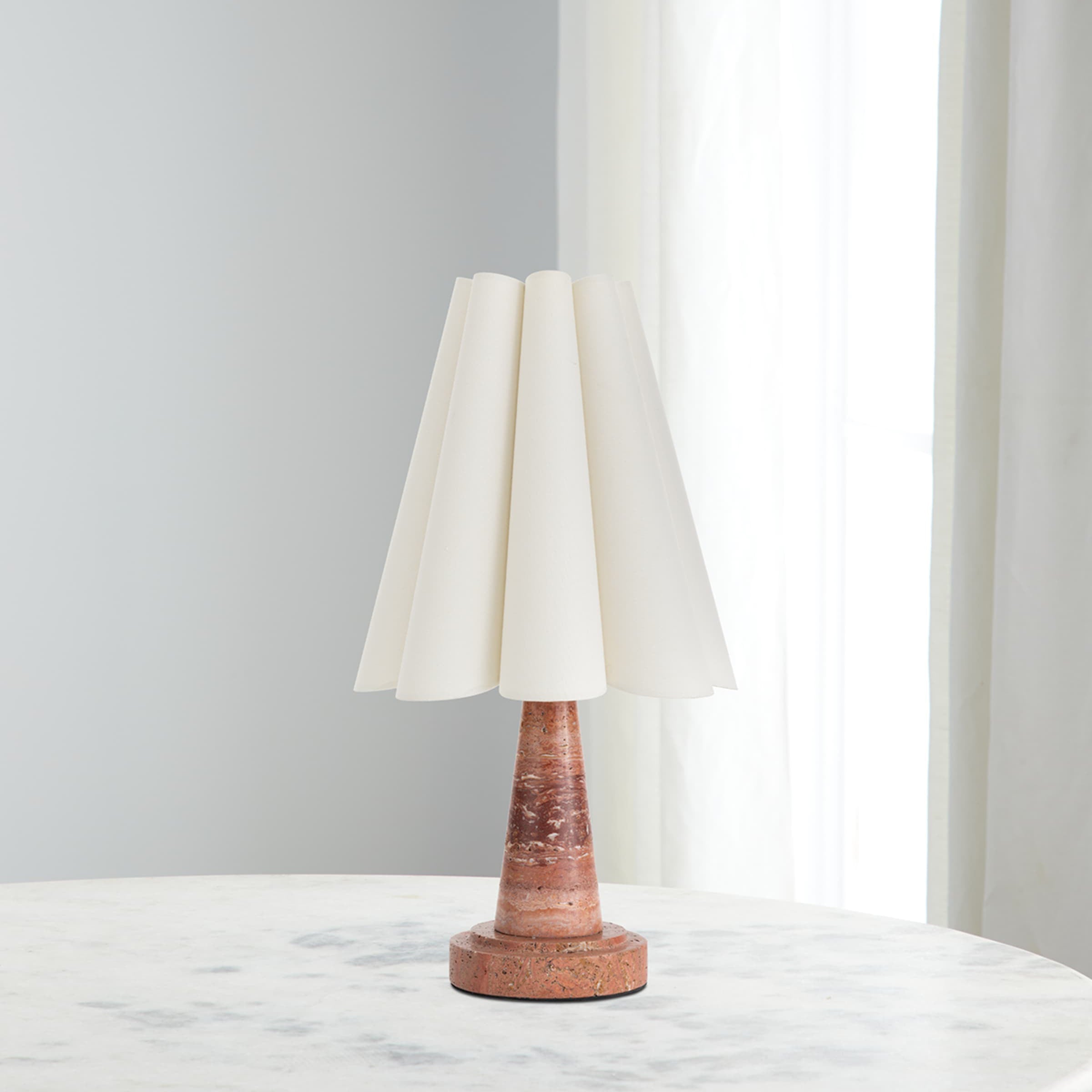 Shadon Marble Pleated Table Lamp - Letslighting