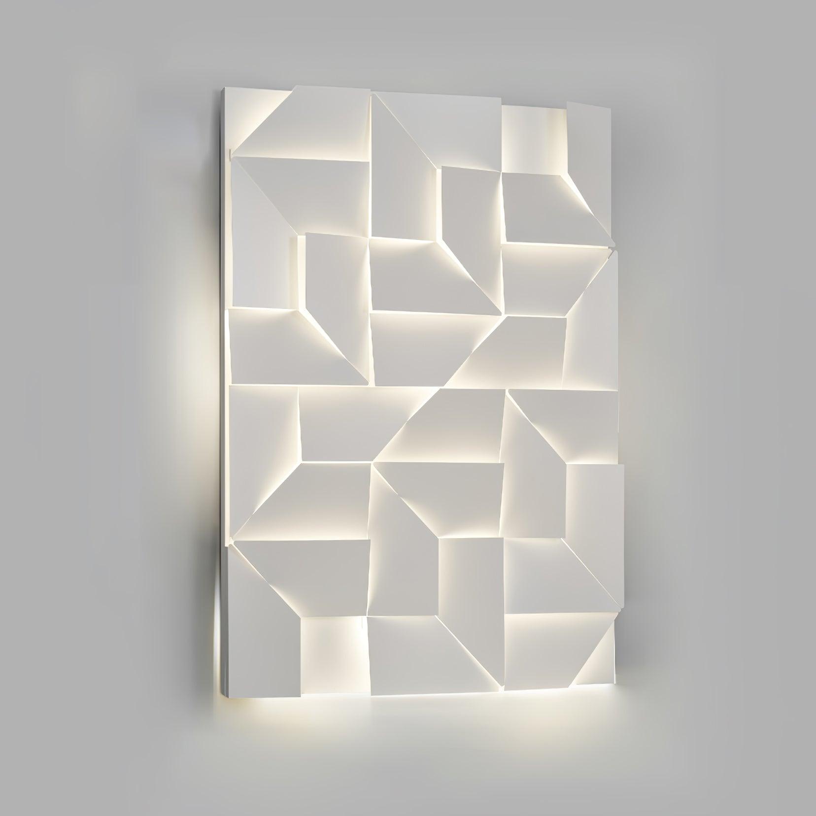Wandleuchte 3D Geometrisch Panels Geschichtet Licht Kunst Fernbedienung Dimmen Modern-Letslighting