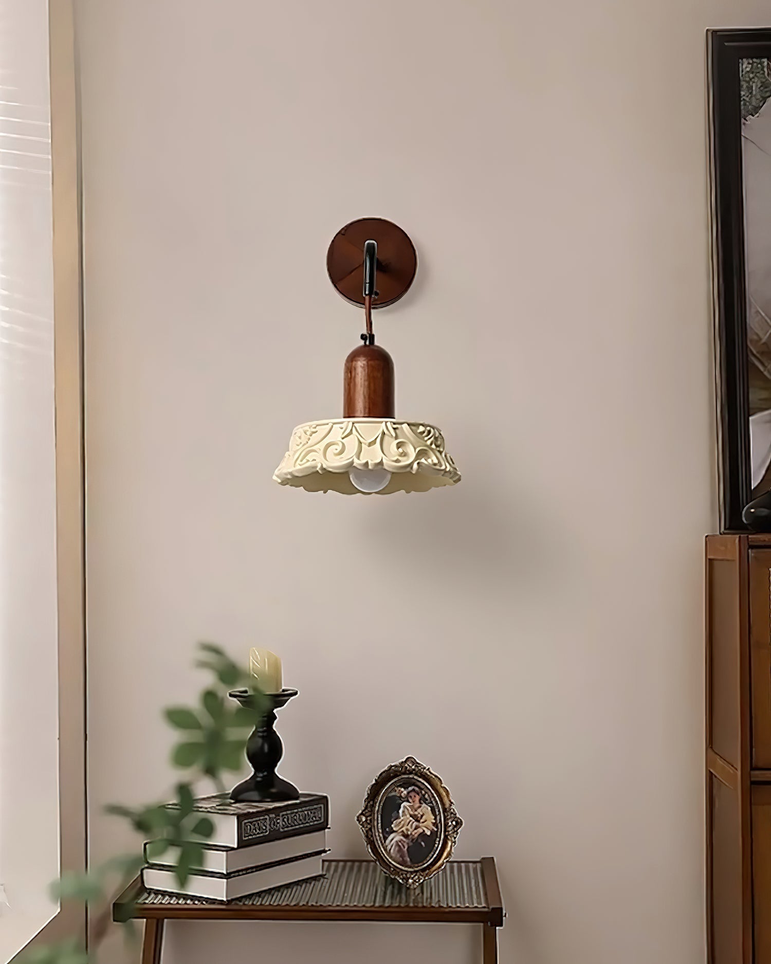 Margan Vintage Holz Wandleuchte-Letslighting