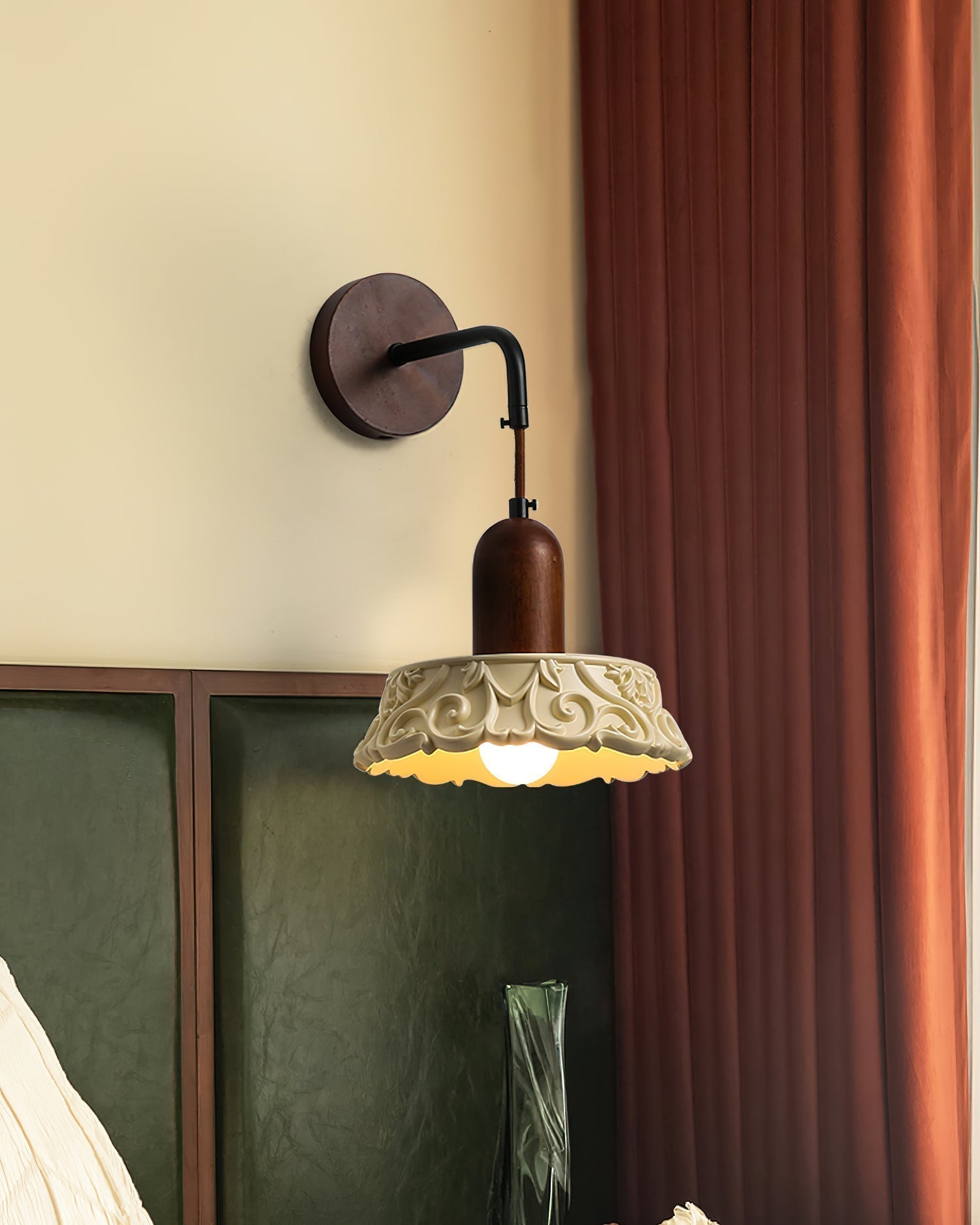 Margan Vintage Holz Wandleuchte-Letslighting