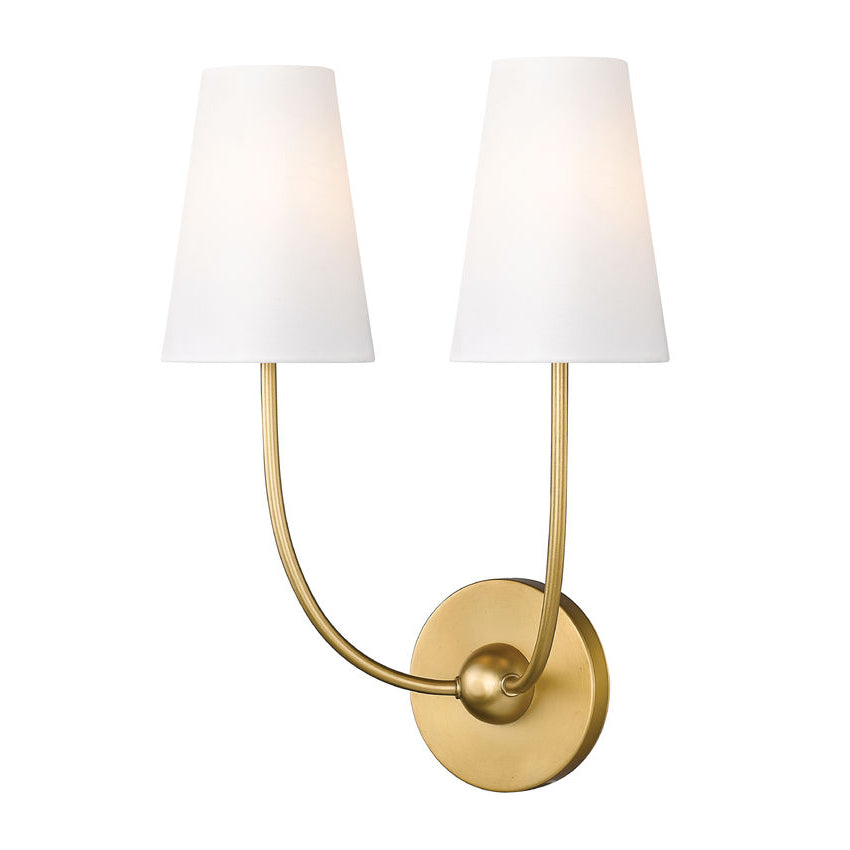Aldoren Vintage Modern Minimalist Brass Fabric Wall Lamp - Letslighting