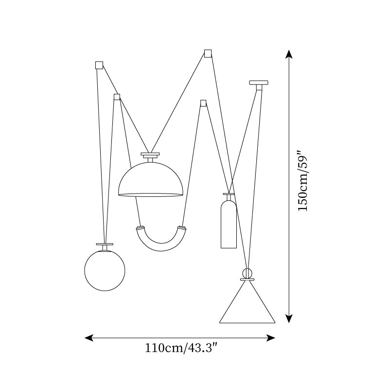Covine Multi-Shape Adjustable Pendant Light - Letslighting