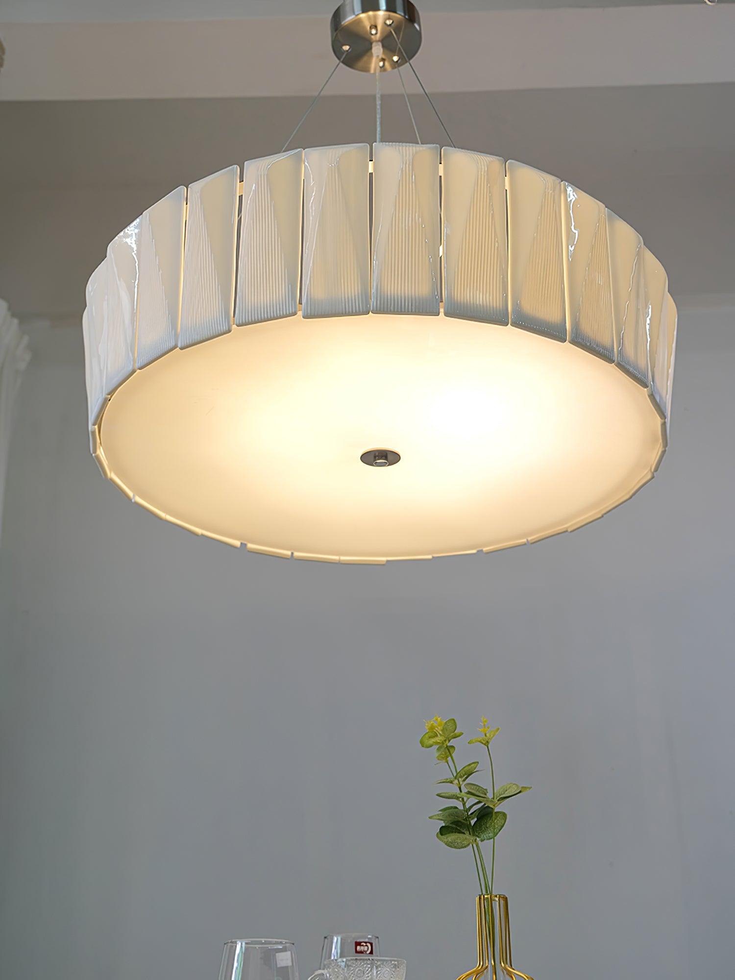 Vaeliora Gerippte Keramik Pendelleuchte-Letslighting