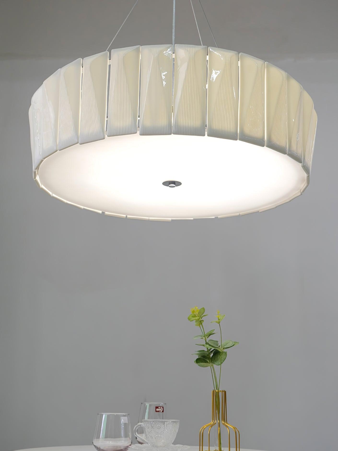 Vaeliora Gerippte Keramik Pendelleuchte-Letslighting