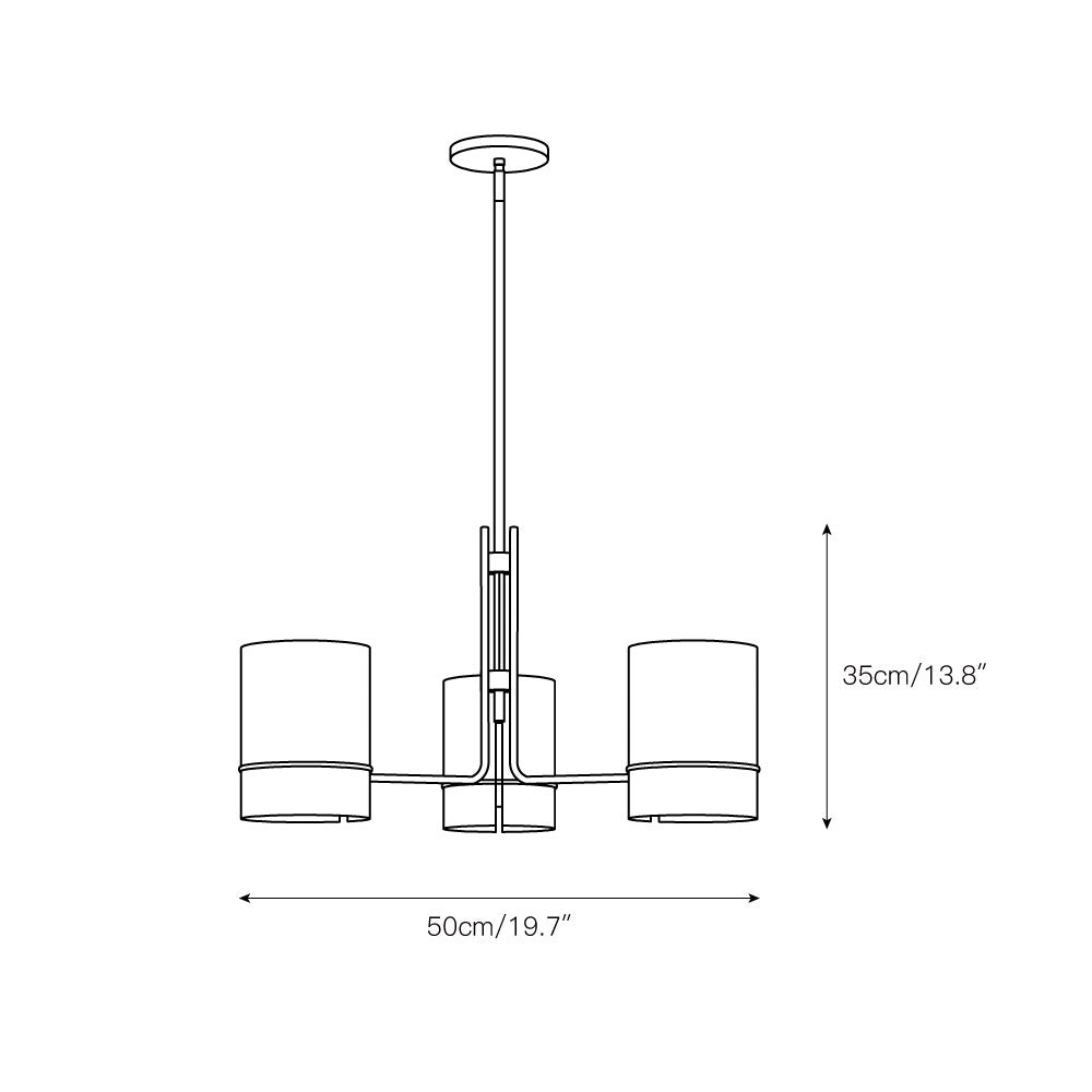 Eurvinel Messing Stoff Premium Nordisch Art Kronleuchter-Letslighting