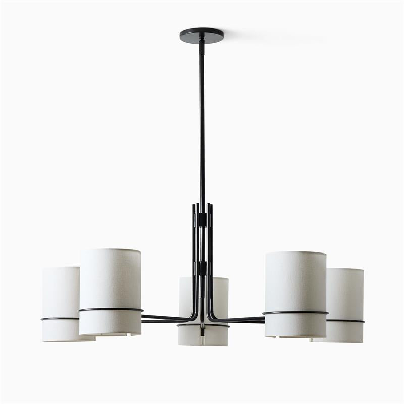 Eurvinel Messing Stoff Premium Nordisch Art Kronleuchter-Letslighting