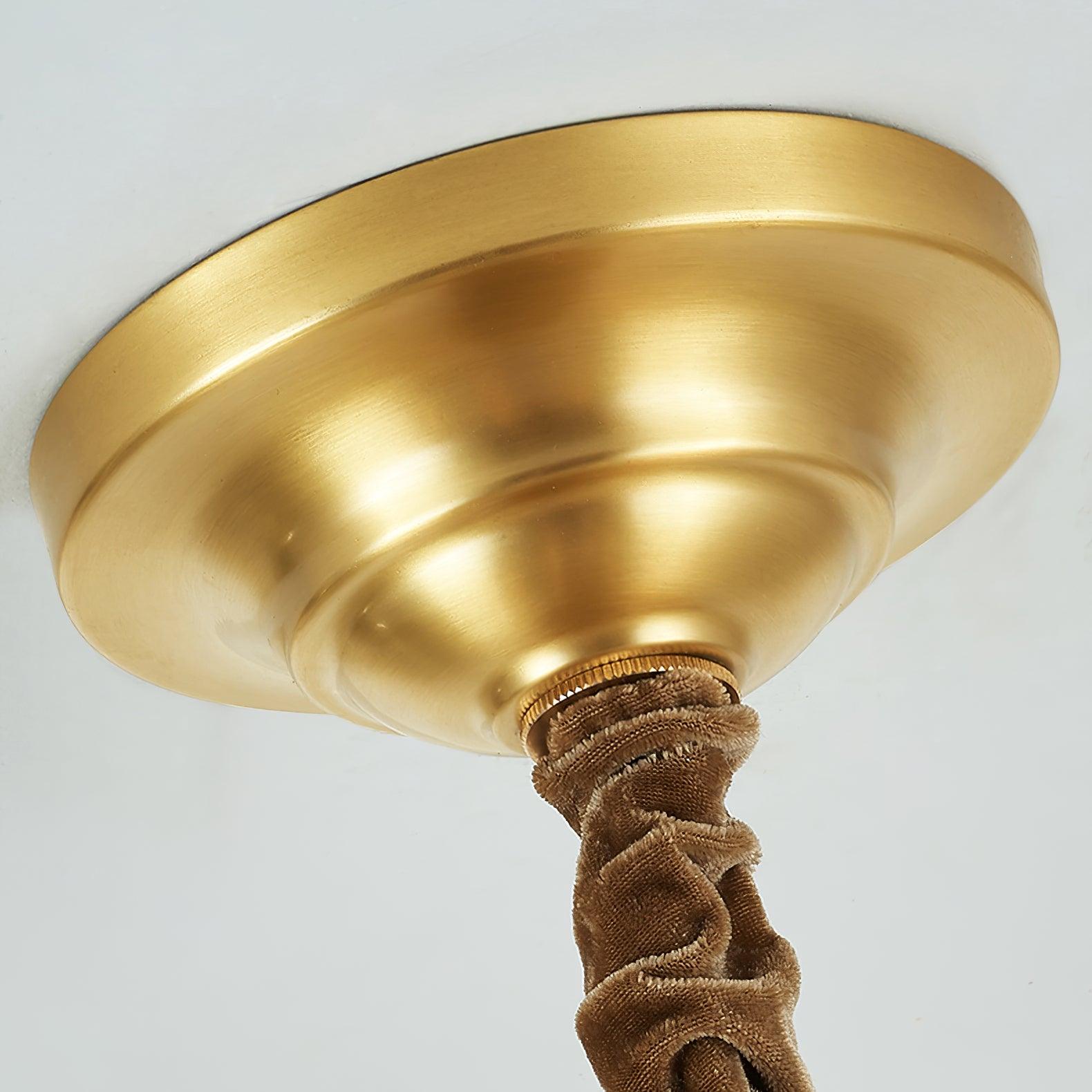 Lustra Kronleuchter Muschel Kristall Blatt Kupfer-Letslighting
