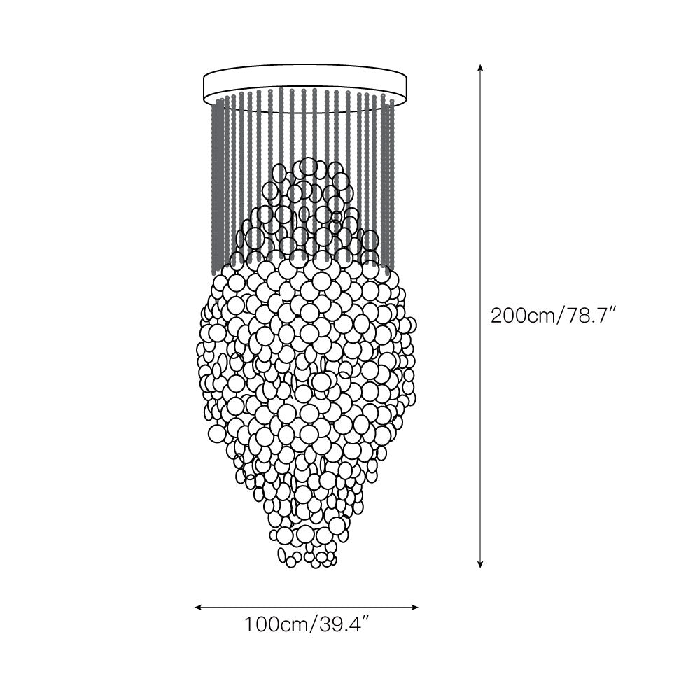 Idoris Postmodern Luxus Wasserfall Kronleuchter-Letslighting