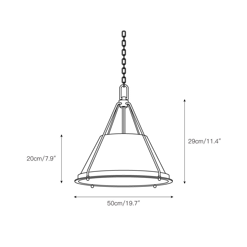 Umira Vintage Industrial Stoff Pendelleuchte-Letslighting